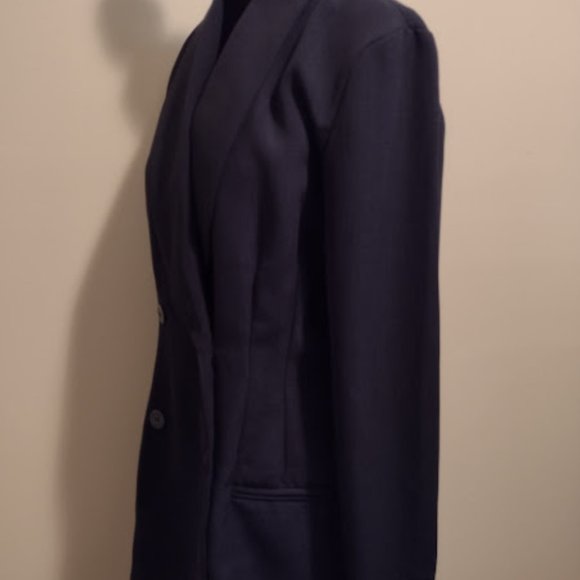 Dani Max Petite, 2pc Navy-Blue, Pant Suit, Size-14, No Hem, Dry Cleaned - Picture 6 of 7